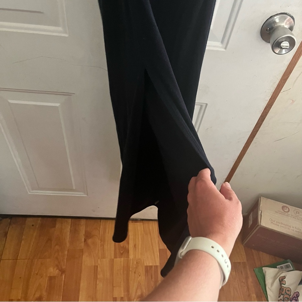 Athleta Navy Ribbed Sleeveless Maxi Dress - Picture 6 of 6